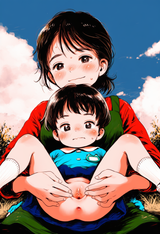 2girls, age difference, height difference, loli, aged down, kindergarten uniform s-772685103