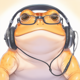 No humans, white background, animal, frog, glasses, headphones s-1236878272