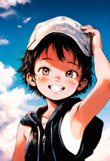 1girl, loli, aged down, little sister, immature female, tomboy, short hair, tan s-676688640