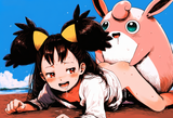 1girl, Iris (pokemon), Wigglytuff, pokemon, bestiality, sex, nsfw, bottomless, o s-1662951387