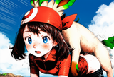 Pokemon, 1girl, May (pokemon), Leafeon, penis, nude, completely nude, motion lin s-4221489087