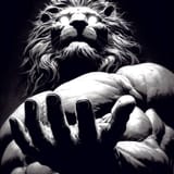 marble lion is ascending