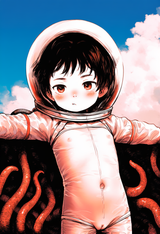 1girl, loli, aged down, astronaut, space suit, transparent, see-through, transpa s-1885007346