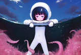 1girl, loli, aged down, astronaut, space suit, transparent, see-through, transpa s-1122899748