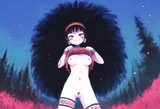 1girl, large breasts, tribal, Mayan, smug, smirk, blush, shirt lift, nipples, no s-3463278251