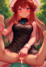 1girl, Green (pokemon), age difference, shota, tiny penis, erect penis, pov, am s-492319733