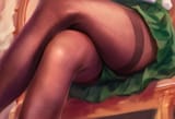 1girl, close-up, loli, aged down, thigh focus, black pantyhose, transparent, det s-2033136887