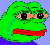 pepe crying extra saturated
