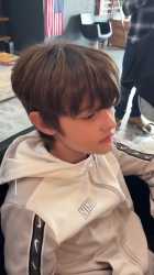 Curly Boys Perm , straight hair to Curly hair . Permed men’s hair with a fade #fade #boysperm (1)_thumb.jpg