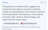paradox of unlimited choice