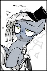 1230616__safe_artist-colon-pencils_edit_limestone+pie_oc_oc-colon-anon_earth+pony_human_pony_comic-colon-anon27s+pie+adventure_g4_cropped_female_hat_i+say_mare_