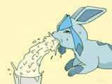 glaceon barfing into bucket