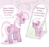 3116115__safe_artist-colon-anonymous_cheerilee_earth+pony_pony_g4_blank+flank_butt_cheeribetes_cute_dialogue_drawthread_featured+image_female_filly_filly+cheeri
