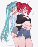 __hatsune_miku_and_kasane_teto_vocaloid_and_1_more_drawn_by_qiandaiyiyu__sample-bb5fac57bf98f5a1cc698f758489f71d