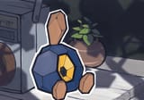 roggenrola in paper mario style
