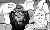 Yujiro sits in the back while George W. Bush drives