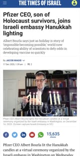 Bourla, jew, Holocaust survivor, Pfizer, 