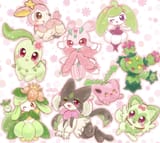 various cute grass waifu mons