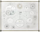 A map of the Mortal Realms floating within the Aetheric Void of the Cosmos Arcane with the domains of the Chaos Gods located within the Realm of Chaos presented individually