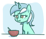 2869538__safe_artist-colon-plunger_lyra+heartstrings_pony_unicorn_g4_abstract+background_animated_bowl_bust_cereal_cute_eating_eyes+closed_female_food_gif_glowi