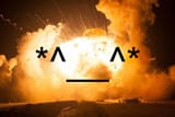 explosion with silly face