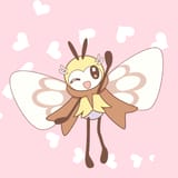 ribombee with heart background waving