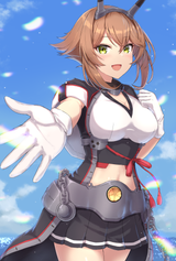anime_anime_girls_Kantai_Collection_Mutsu_KanColle_short_hair_brunette_solo_artwork-2145715-2421593791