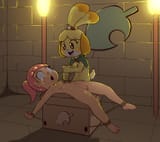 isabelle stabbing female animal crossing vilager small