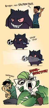 gengar using literal shadow ball on gardevoir