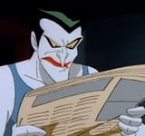 joker reads the paper