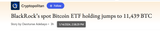 BlackRock BTC holdings