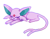 espeon sleeping on forwards stretched front paws