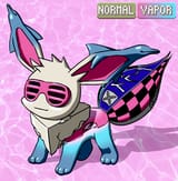 eevee based vaporwave fakemon