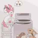 sylveon doing laundry but the laundry is other eevees_thumb.jpg
