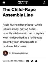 Child rape assembly line jews