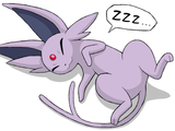 espeon sleeping on back right side with zzz indicator