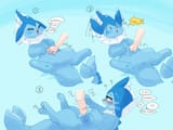 vaporeon being reached directly into because its water small