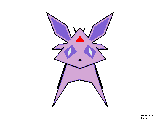 low polygon espeon doing club penguin dance