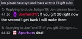 aperture jontank deal