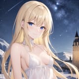 blonde white dress night (2)