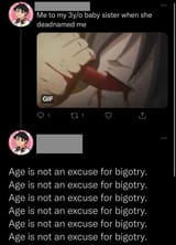 age is not an excuse