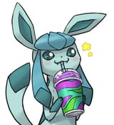 glaceon drinking slurpee