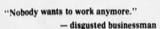 disgusted businessman in 1979 lazy workers