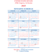 U.S. Senate Schedule 2025