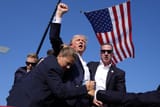 Donald Trump standing for america