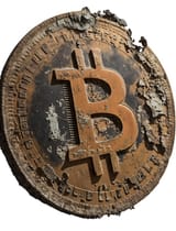 ai-generated-illustration-rusty-old-bitcoin-isolated-white-background_665346-31764