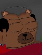 bobo-listening-to-music-bed