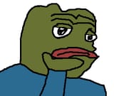 pepe thinking weird