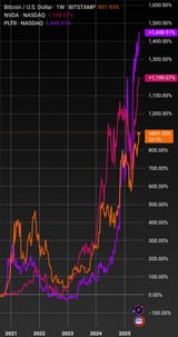 btcusd v nvda v pltr