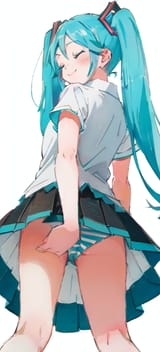 MikuScratchingHerButt